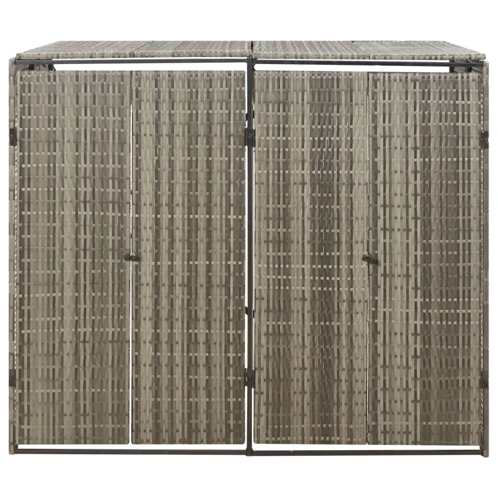 Copribidone Doppio Grigio 140x80x117 cm in Polyrattan 319865