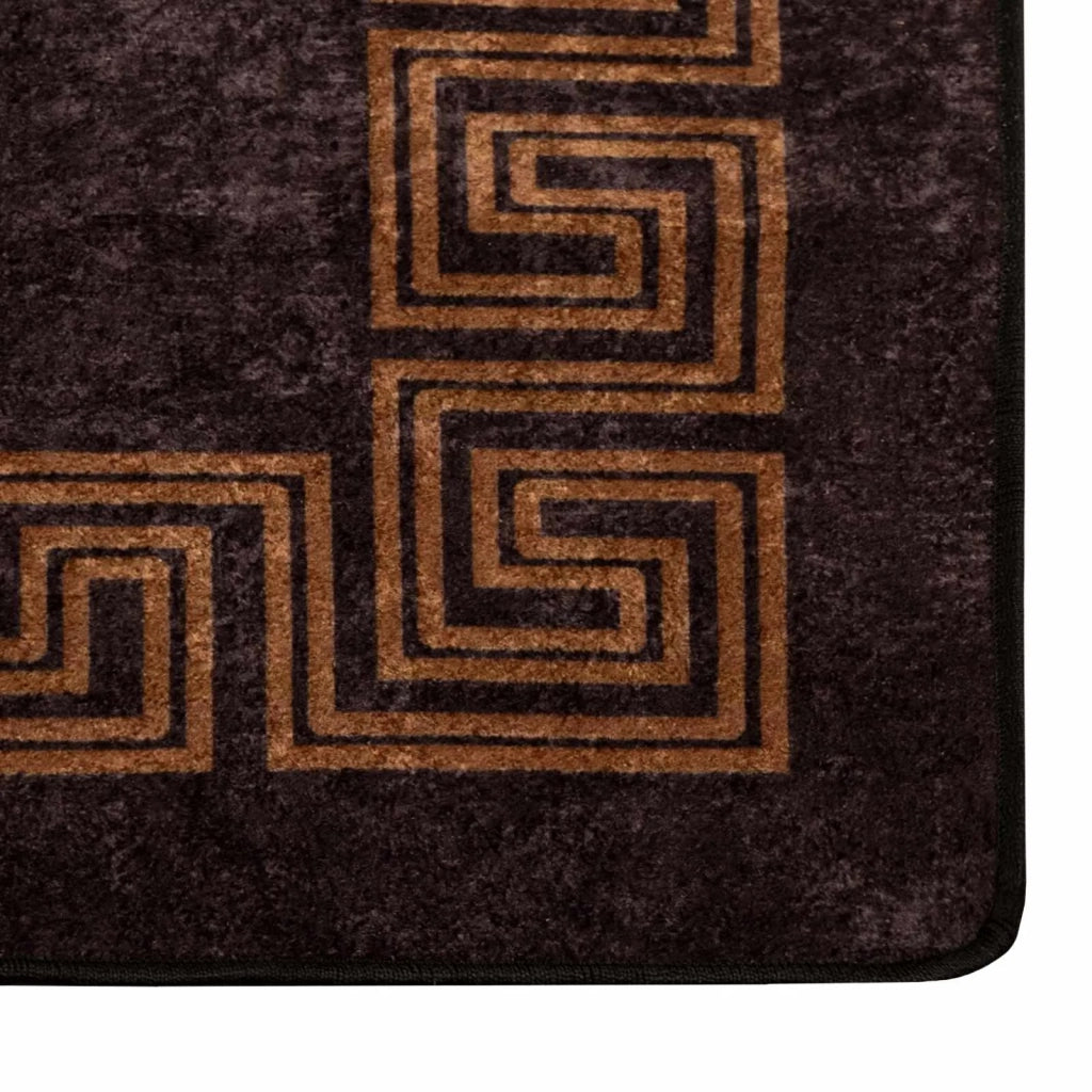 Runner Tappeto MARSA Nero 50 x 100 cm Poliestere e PVC