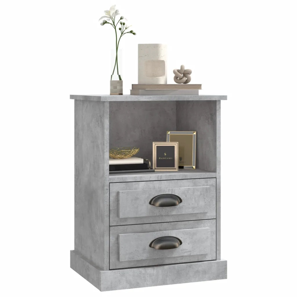 Comodino Grigio Cemento 43x36x60 cm 816336