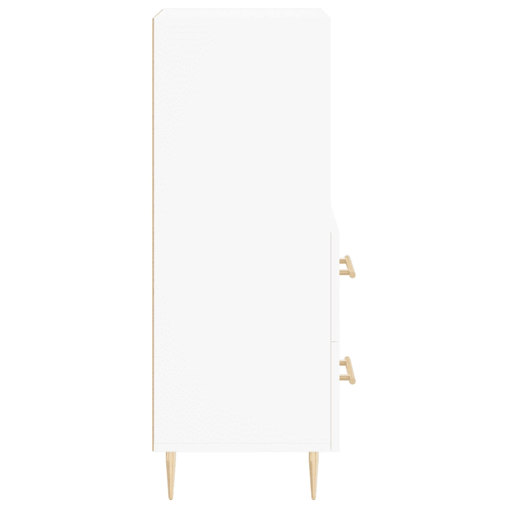 Credenza Bianca 34,5x34x90 cm in Legno Multistrato