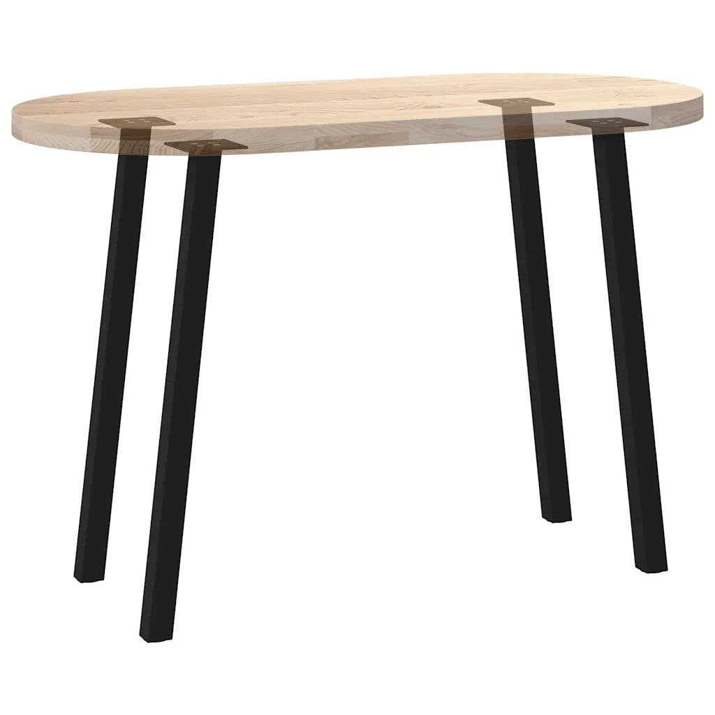 Gambe per tavolo consolle 4 pz nere 72 cm in acciaio 4012492
