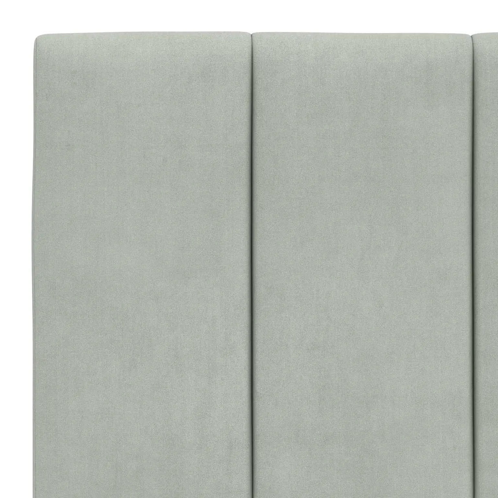 Cuscino Testiera Hanko Grigio Chiaro 100 cm in Velluto CFW1647202