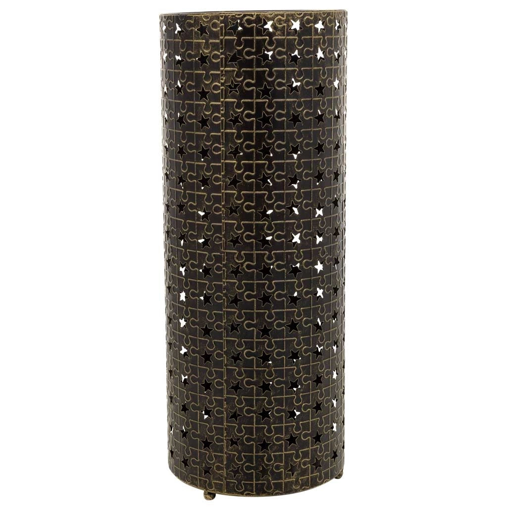 Portaombrelli tondo in metallo nero d20x50h
