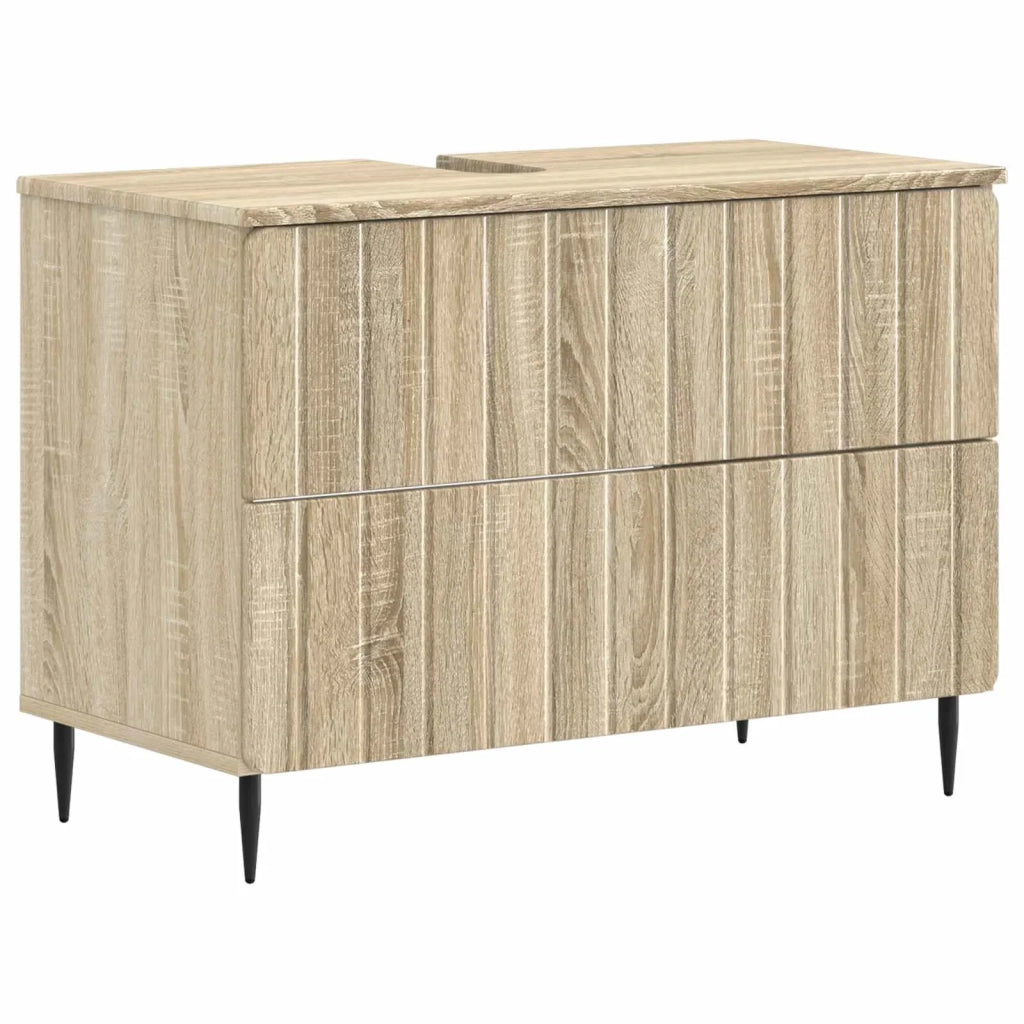Armadio per Lavabo da Bagno ZWOLLE Rovere Sonoma 896357