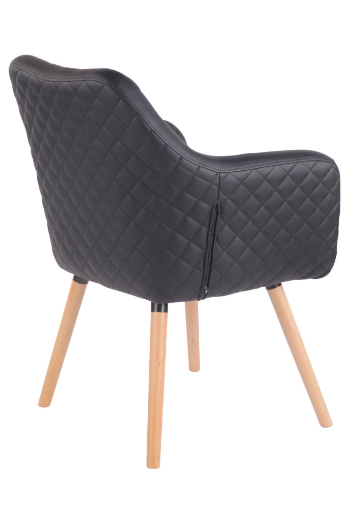 Poltroncina Design Gent In Similpelle natura,nero