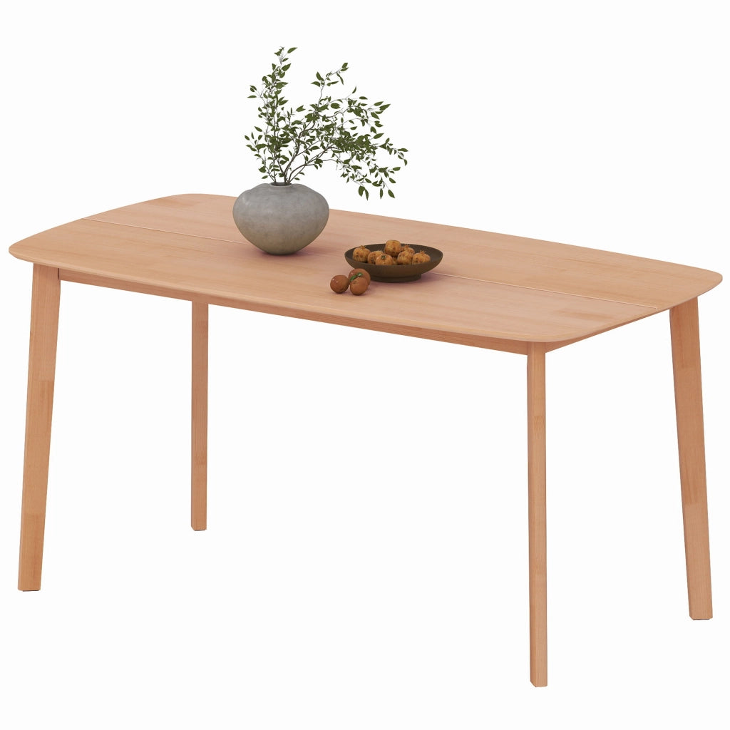 Tavolo da pranzo rettangolare allungabile per 6 persone ¨C Zephmum ¨C Legno massello rovere naturale 150x80x76 cm