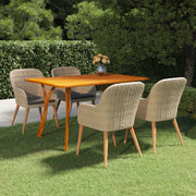 Set Mobili da Pranzo per Giardino 5 pz Marrone 3072155