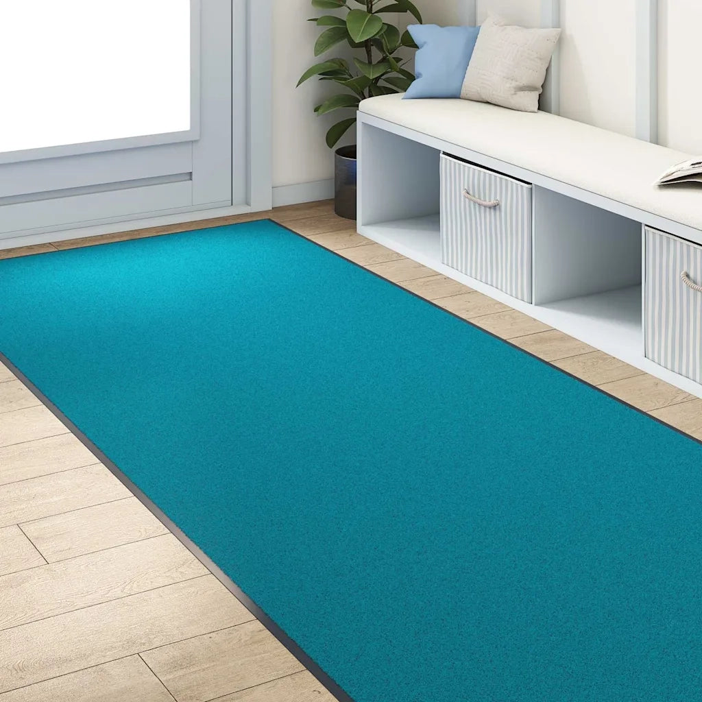Tappetino Ciano e Nero 120 x 300 cm 100% Poliammide 4100750
