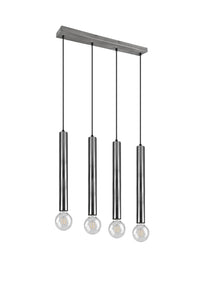 Lampada a Sospensione da Interno  E27 in Metallo Nickel Opaco