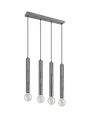 Lampada a Sospensione da Interno  E27 in Metallo Nickel Opaco