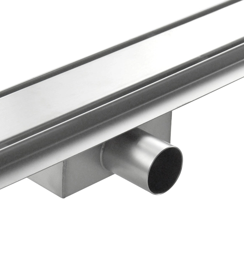 Canalina di scarico, doccia in acciaio inox, ispezionabile, piastrellabile Sicena Pavias 120x7cm (LxP)
