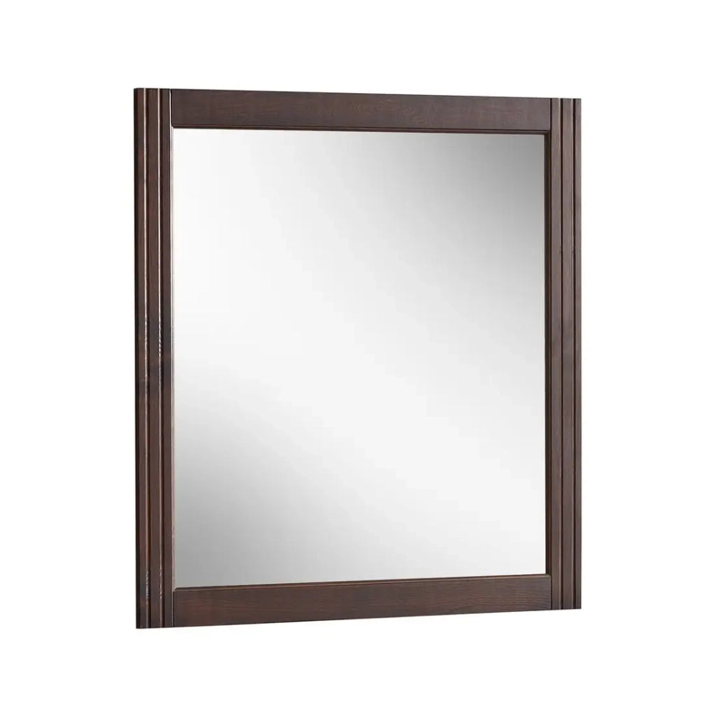 Specchio da bagno rettangolare in legno 80x73 cm stile naturale