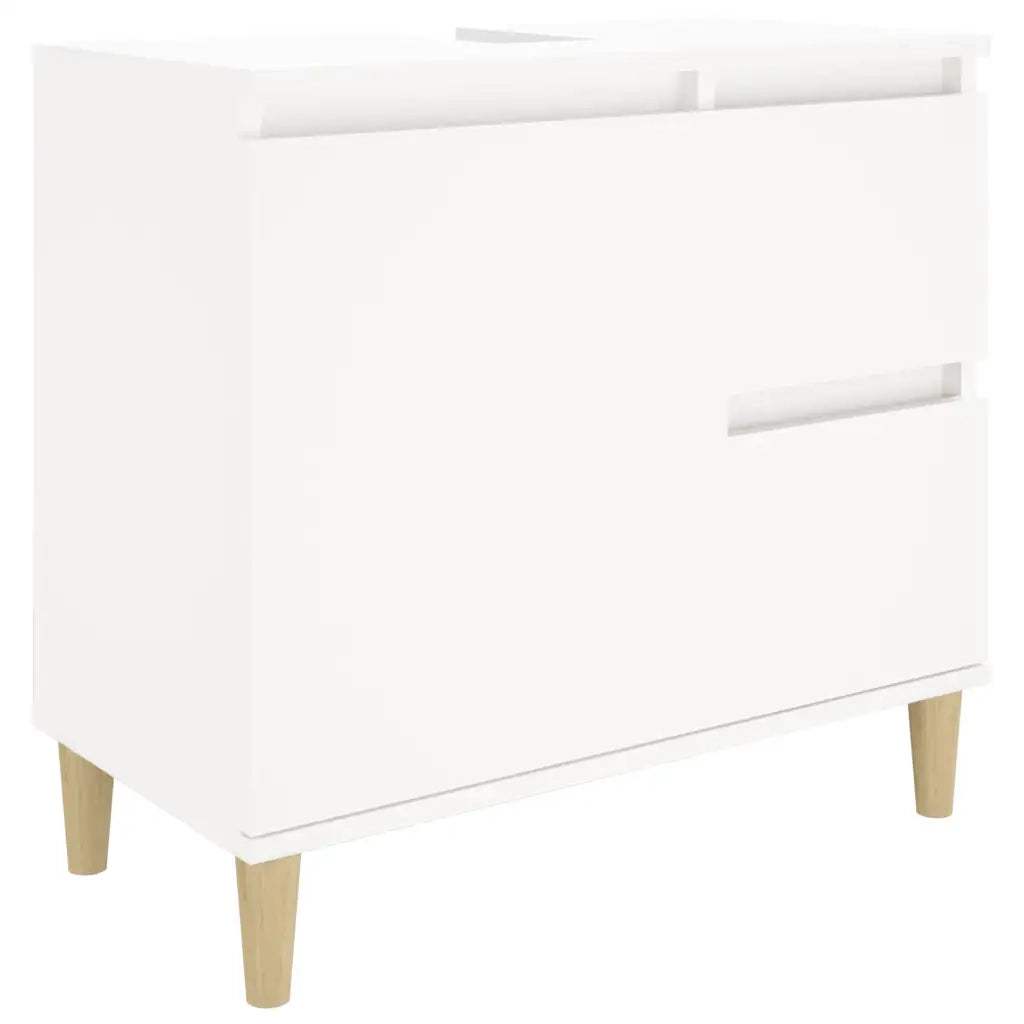 Armadietto da Bagno Bianco 65x33x60 cm in Legno Multistrato 819820