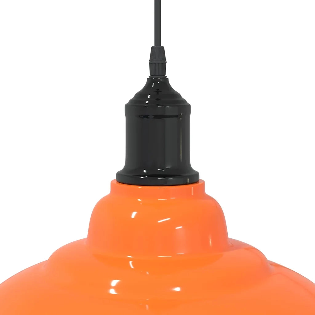 Lampada Sospensione Regolabile E27 Arancio Lucido ?31cm Metallo CFW4959025