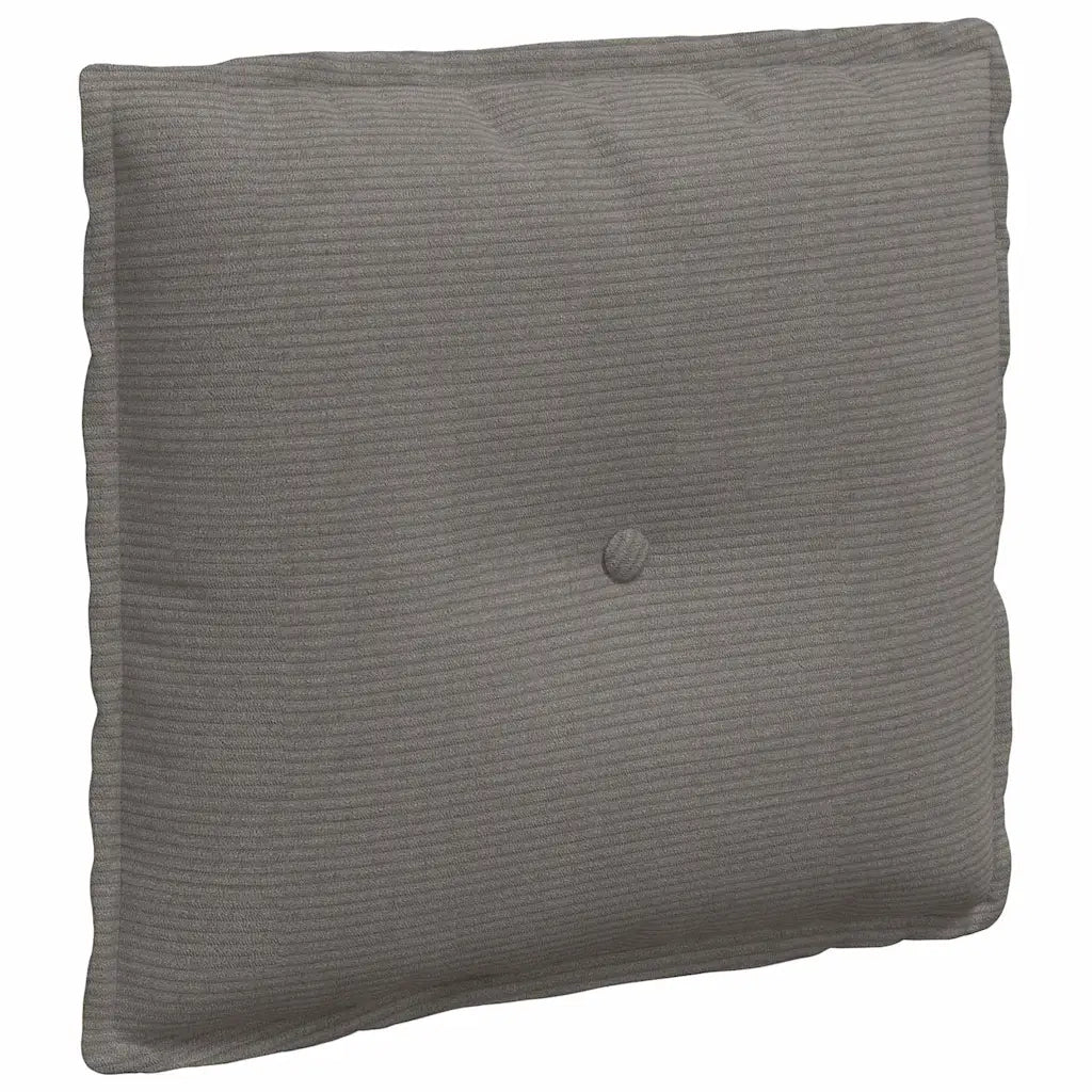 Cuscino per Schiena Grigio chiaro 50 x 45 cm Tessuto in Cords 42014650