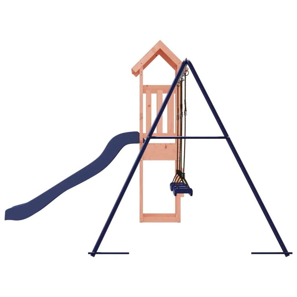 Altalena per parco giochi da esterno scivolo altalena robusta giochi da giardino 308 x 321 x 207 cm legno massello di abete Douglas 02_0004885
