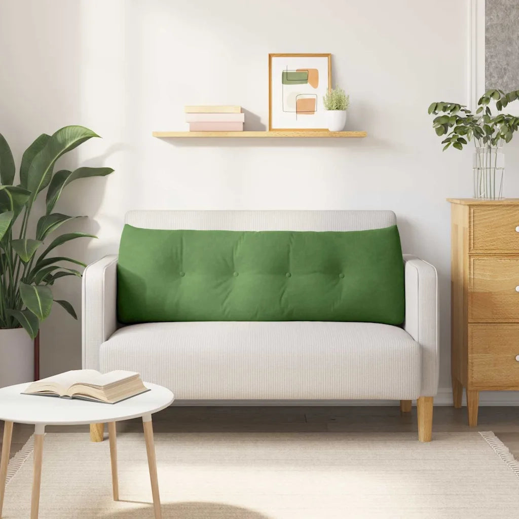 Cuscino per Schiena | Cuscino dorsale Verde chiaro 140 x 24 x 50 cm Velluto
