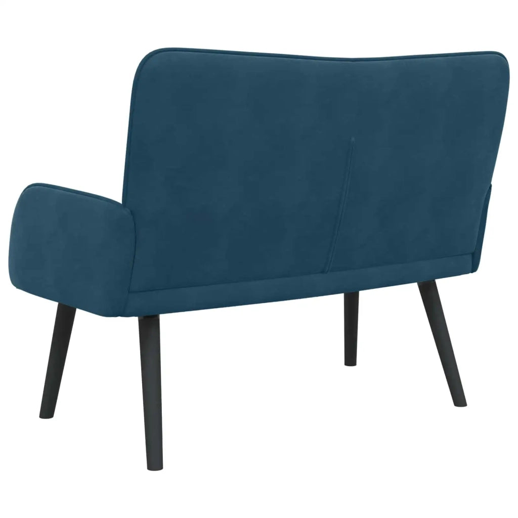 Sofa a Due Posti Blu 115 x 61 x 87 cm Velluto 42028921