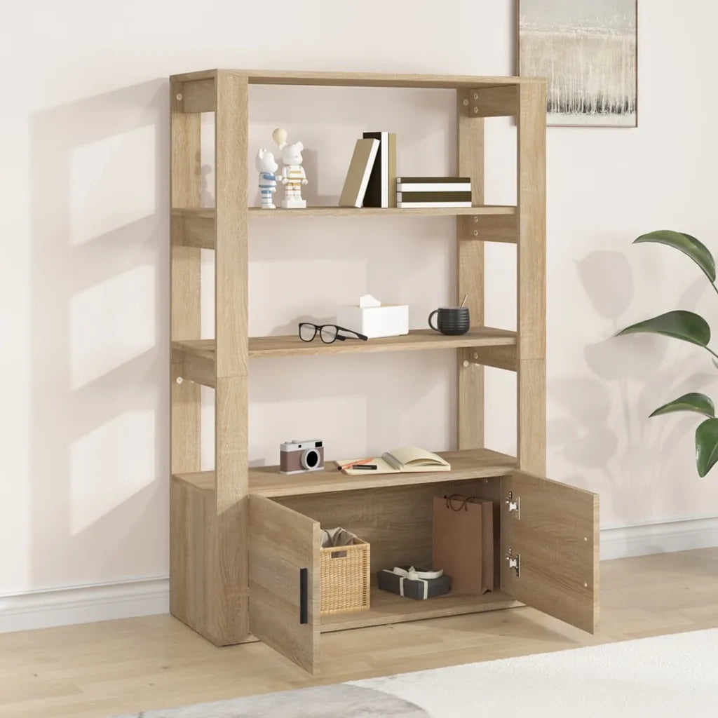 Credenza | Madia | Buffet da pranzo | Armadio da pranzo Rovere Sonoma 80x30x119,5 cm in Legno Multistrato