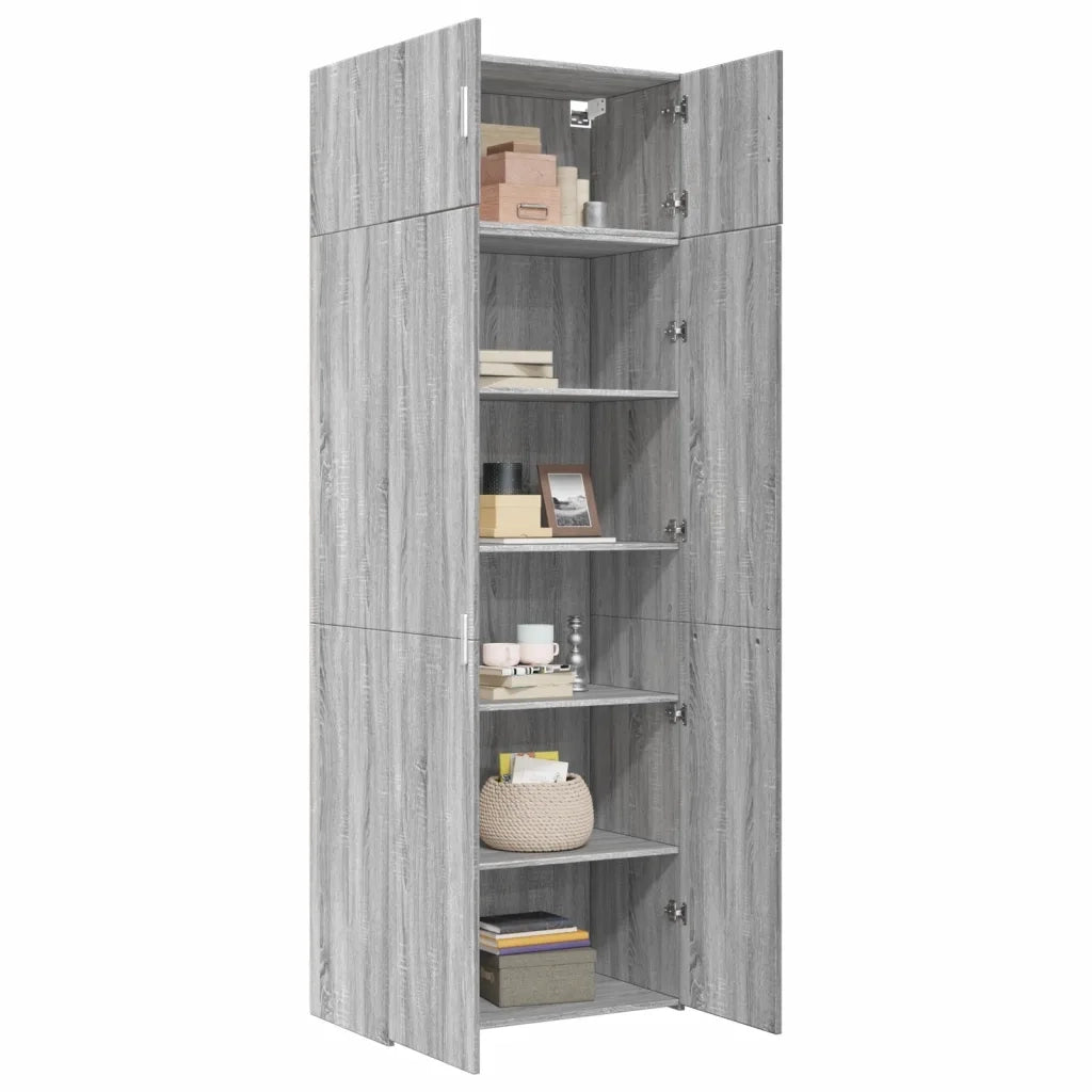 Armadietto Grigio Sonoma 80x42,5x225 cm in Truciolato 3281355