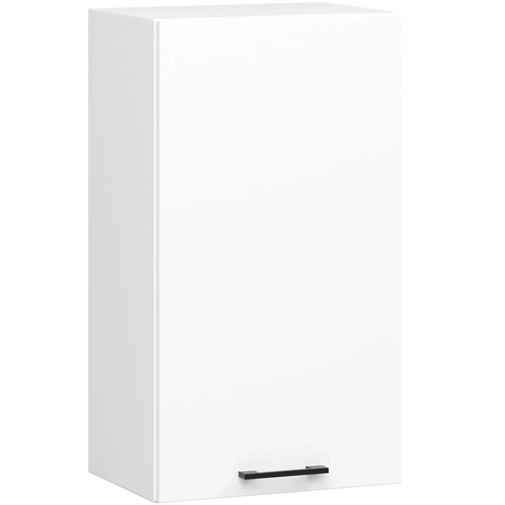 Set da cucina con vetrina AKORD OLIWIA 2,4 m Bianco 240 cm 11 ante 1 cassetto frontale Bianco 240×46×203 cm