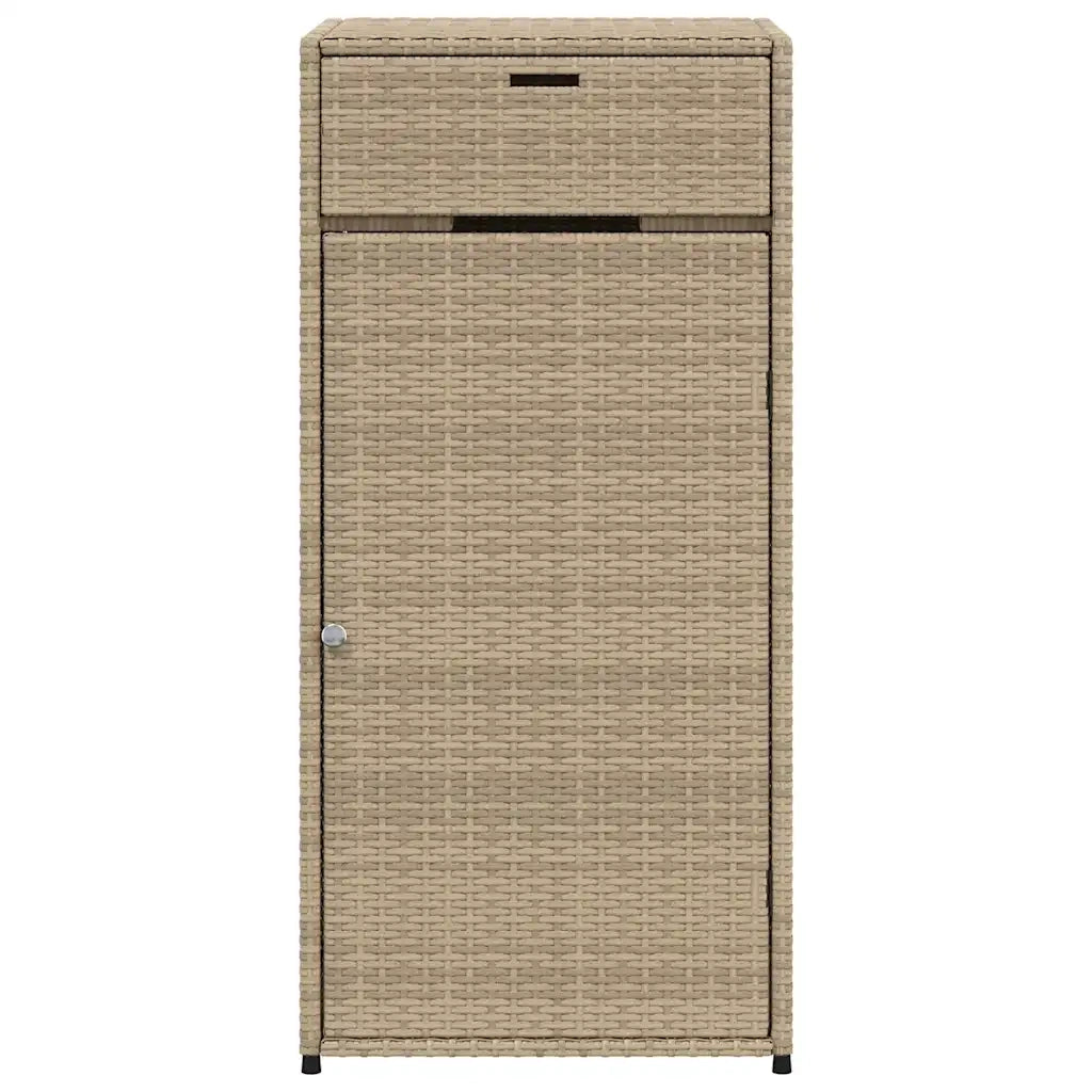 Armadietto Portaoggetti Giardino Beige 55x55x111cm Polyrattan