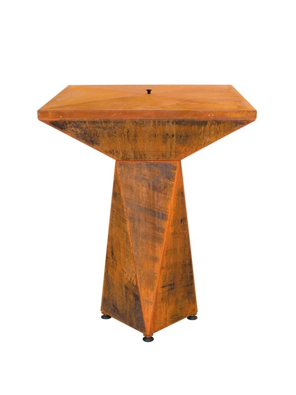 Braciere da giardino, Barbecue con foro per wok, griglia con gambe in acciaio e copertura protettiva - G1 Basic corten