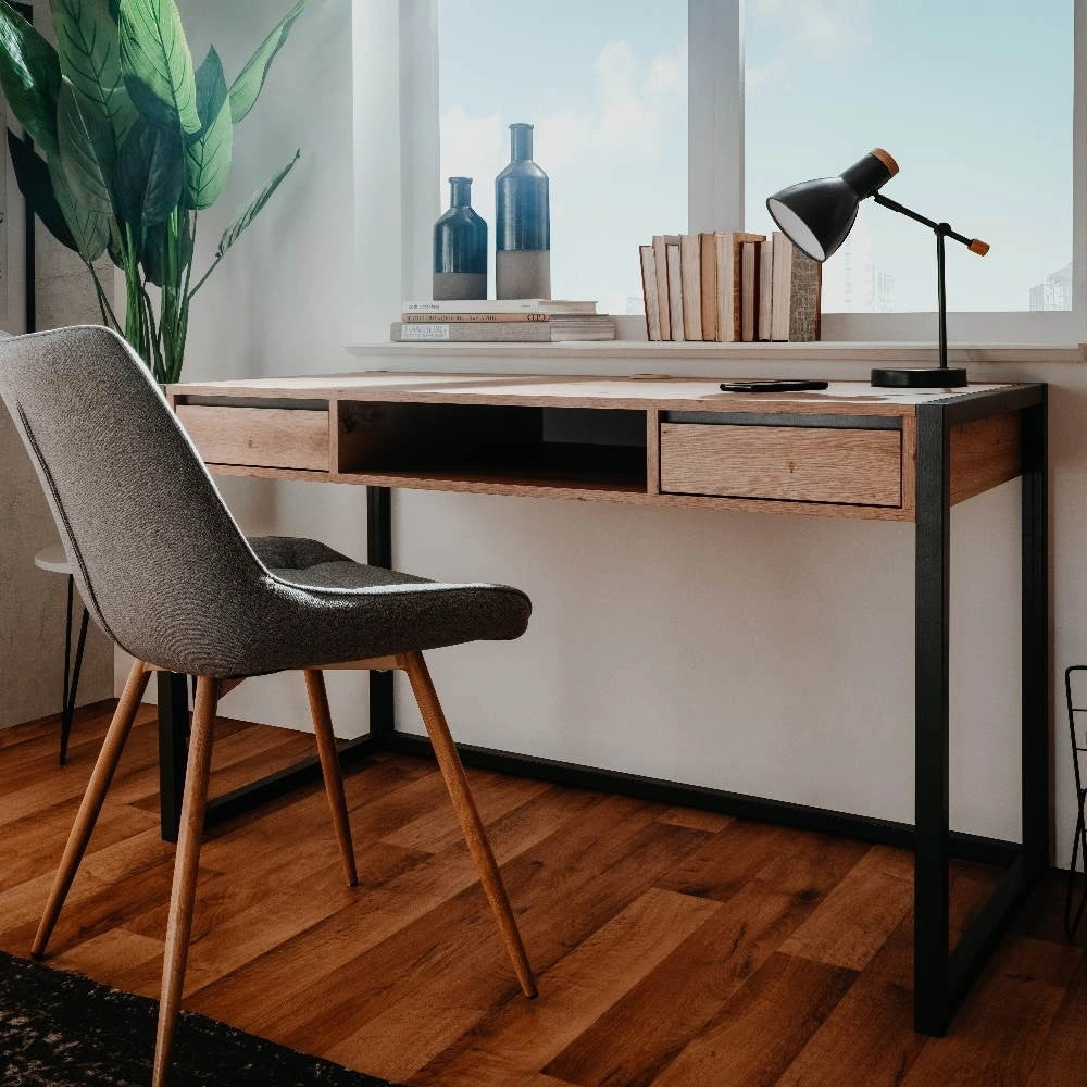 Scrivania 120x60x75 cm Denver 30 quercia antracite