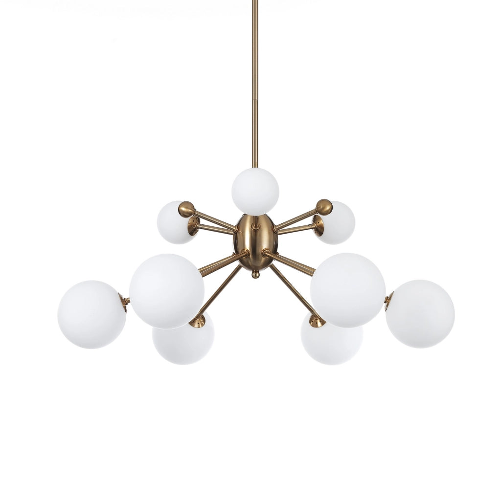 Lampadario in acciaio finitura bronzo cm. Ø.68 H.87