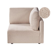 Modulo angolare sinistro Rivestimento in bouclé beige Divano a 1 posto Sezione Soggiorno in stile moderno