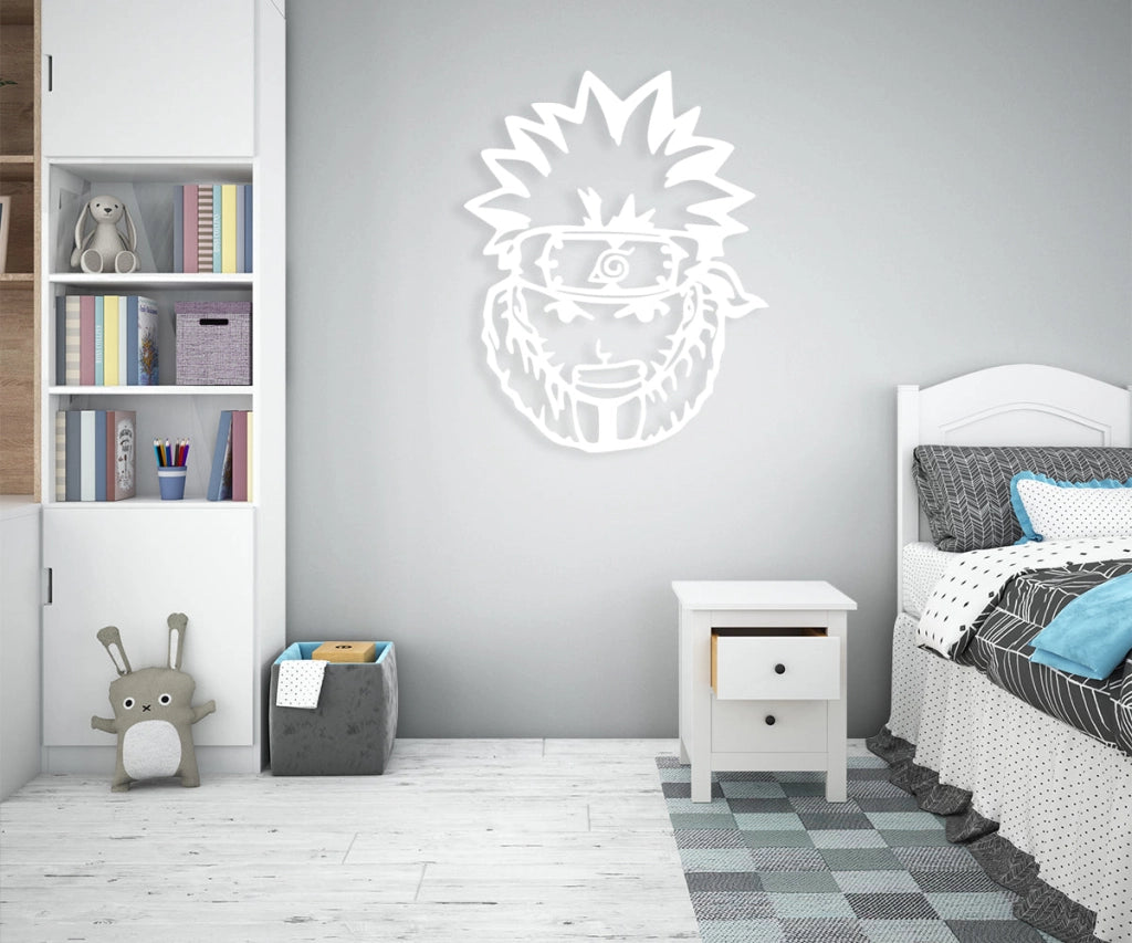 NARUTO - Adesivo murale wall sticker in vinile 55x70 cm Colore: bianco