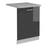 Pannello frontale della lavastoviglie R-Line Antracite lucido/Bianco 60 cm, PL Marmo Vicco