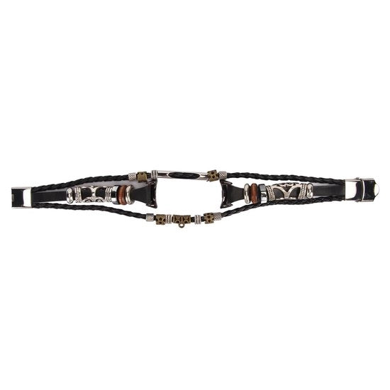 Bracciale Unisex - Pelle/Leggero - Resistente al Sudore - Adattabile - Installazione Facile - Fermo Stretto - Cinturino