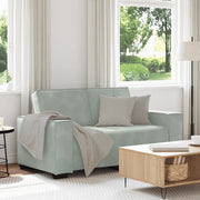 Divano a 2 Posti Grigio Chiaro 160x78x84 cm in Velluto 4105010