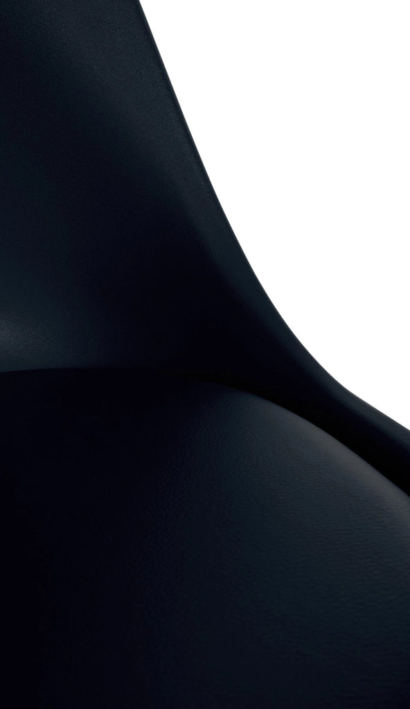 Sedia Sofia in plastica nero,natura (rotondo)