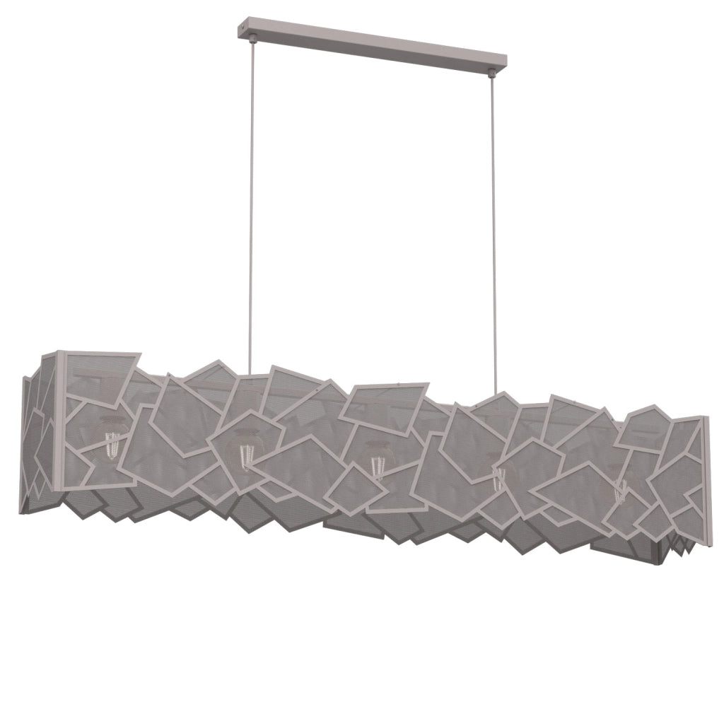 Lampada sospesa Camo 5xE27 beige geometrica Luminex