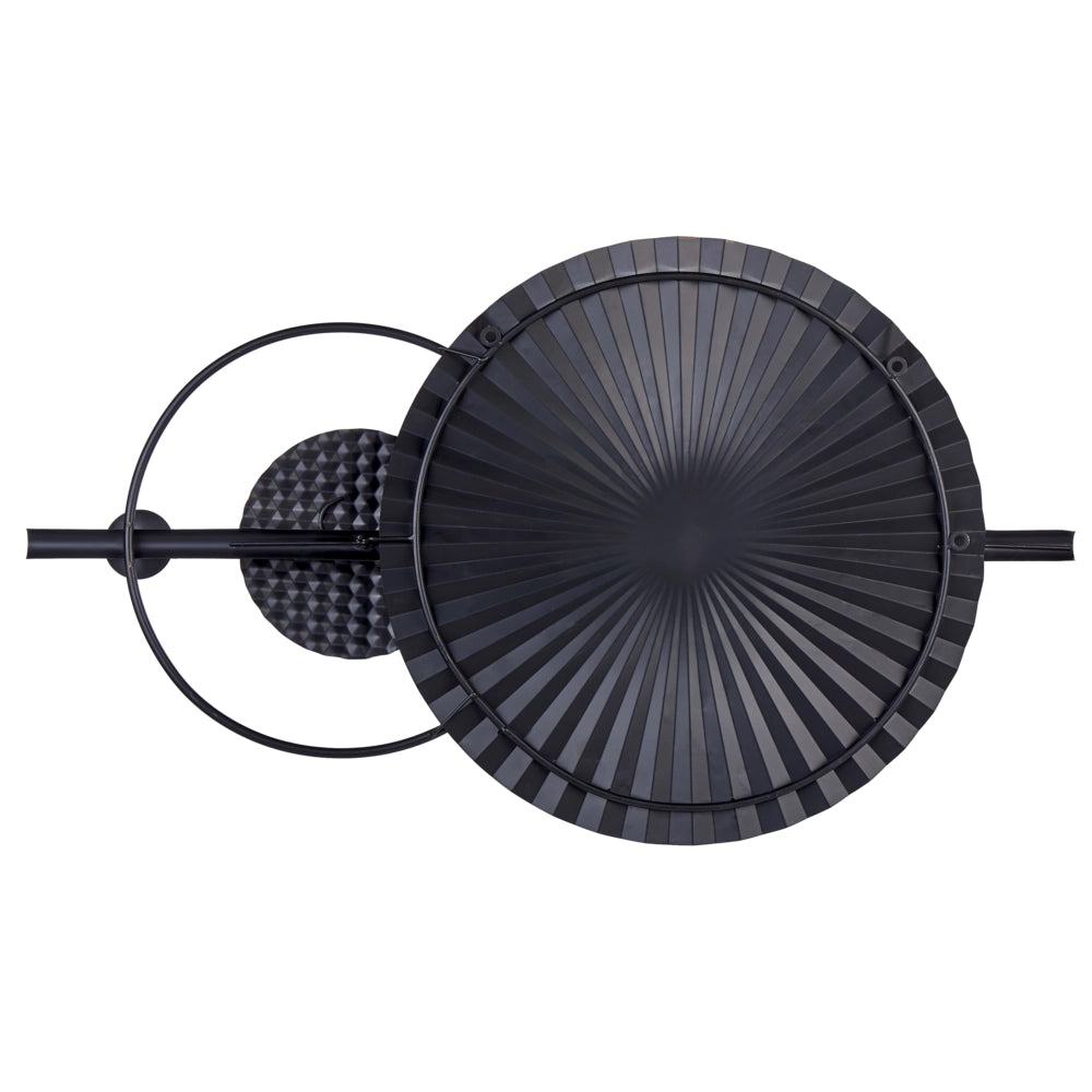 Decorazione da parete in metallo nero oro bianco 103 x 59 cm motivo geometrico soggiorno camera da letto