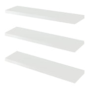 Set di 3 mensole da parete moderno mobile contenitore 80 x 20 x 4 cm bianco 03_0009781