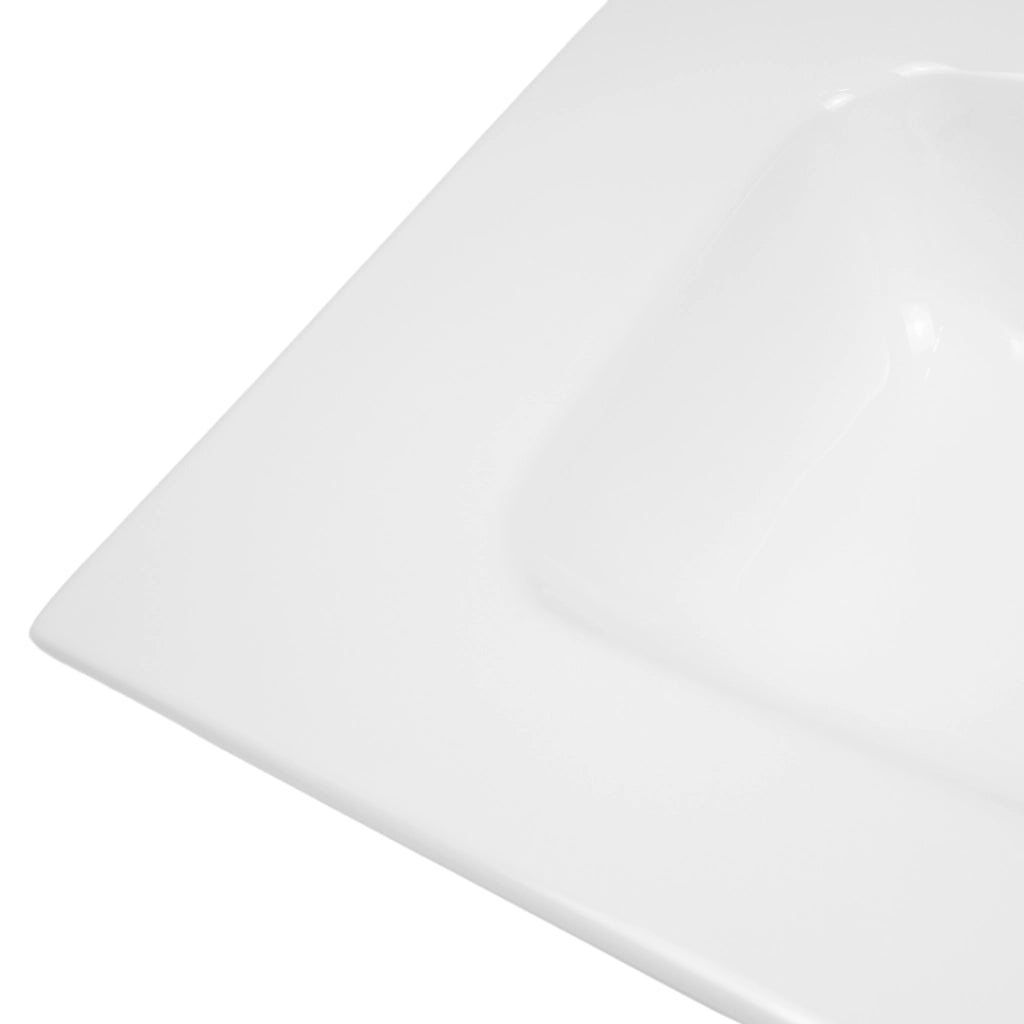 Lavabo ad incasso in ceramica bianco lucido per mobili bagno *** misure 81x46 cm, confezione 1