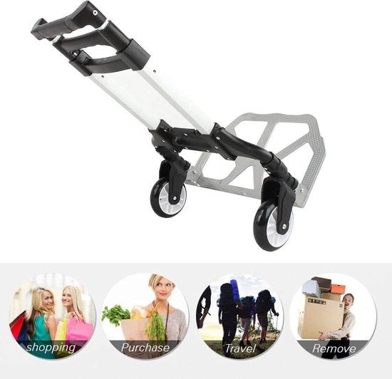Carrello trasportatore, carrello piattaforma, trolley silenzioso / carrello a punta, carrello trasportatore, trolley multifunzionale 80 kg