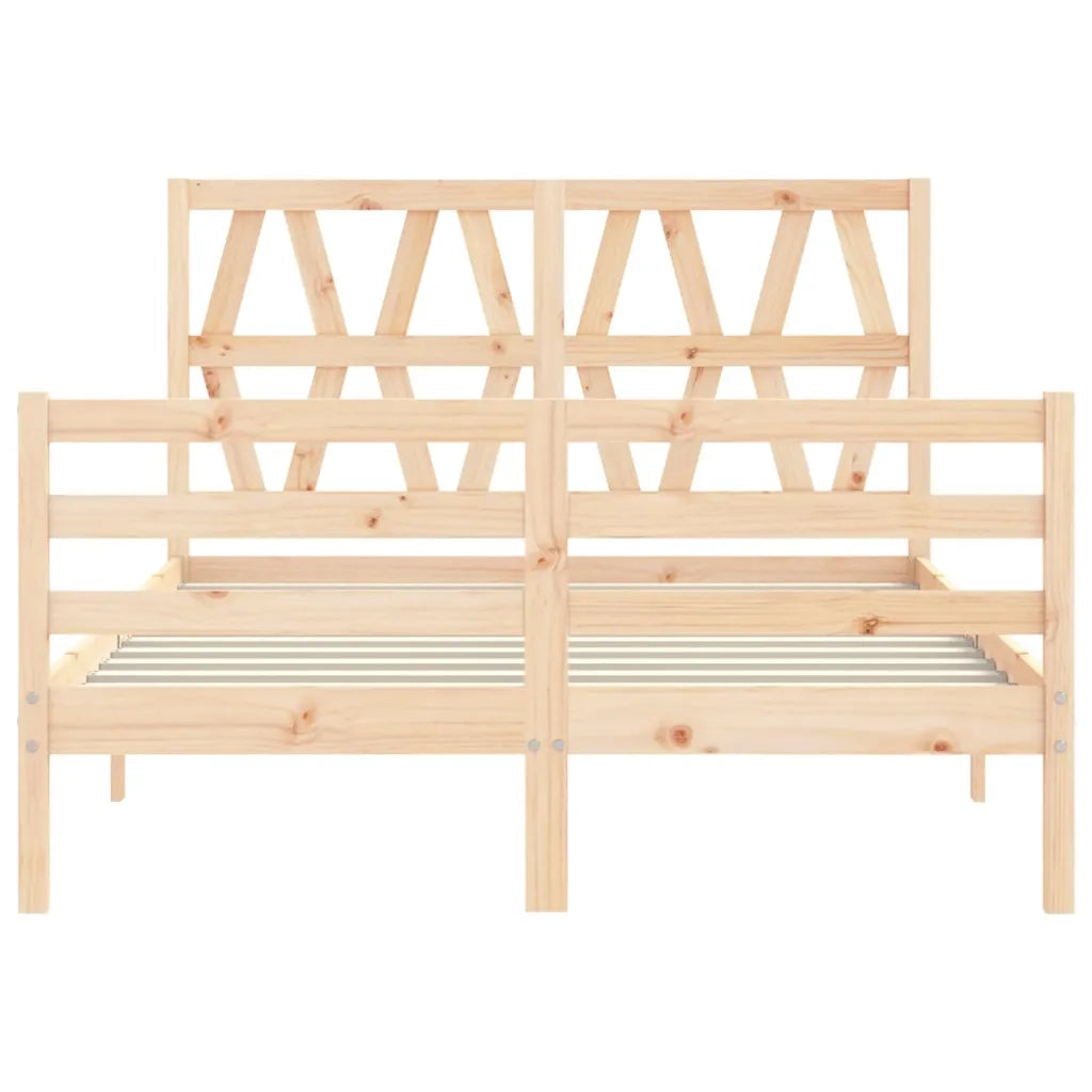 Giroletto con Testiera Small Double-Struttura Letto in Legno Massello 692735