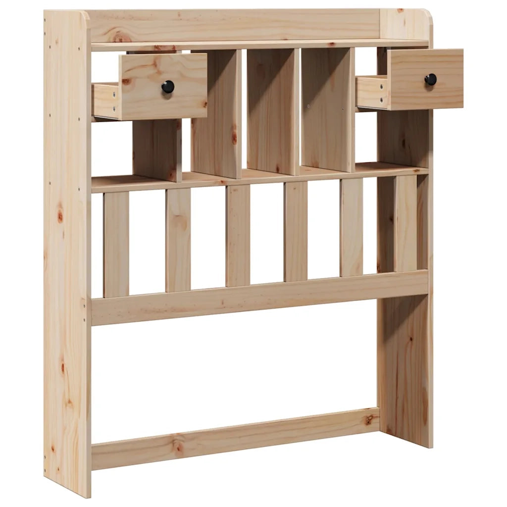 Testiera con Ripiani 90 cm in Legno Massello di Pino