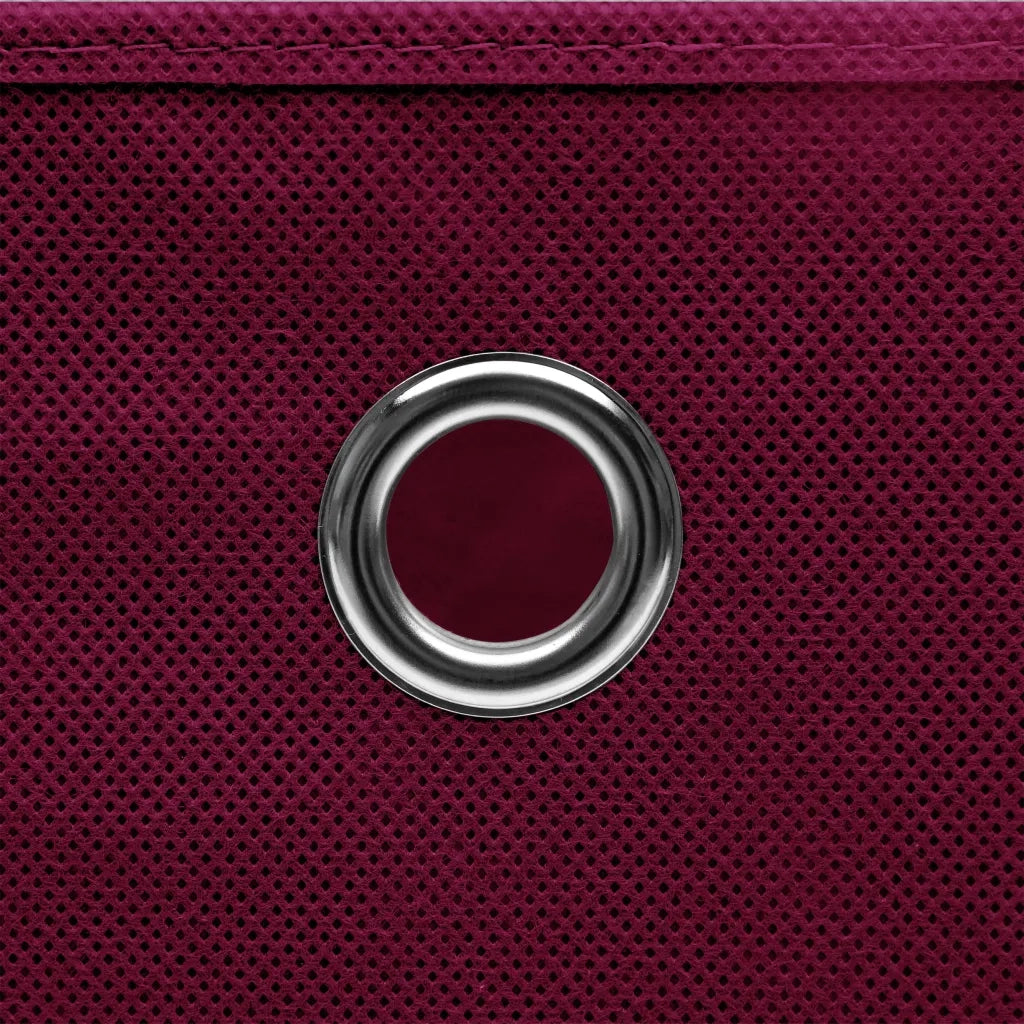 Contenitori con Coperchi 4 pz 28x28x28 cm Rosso Scuro 325200