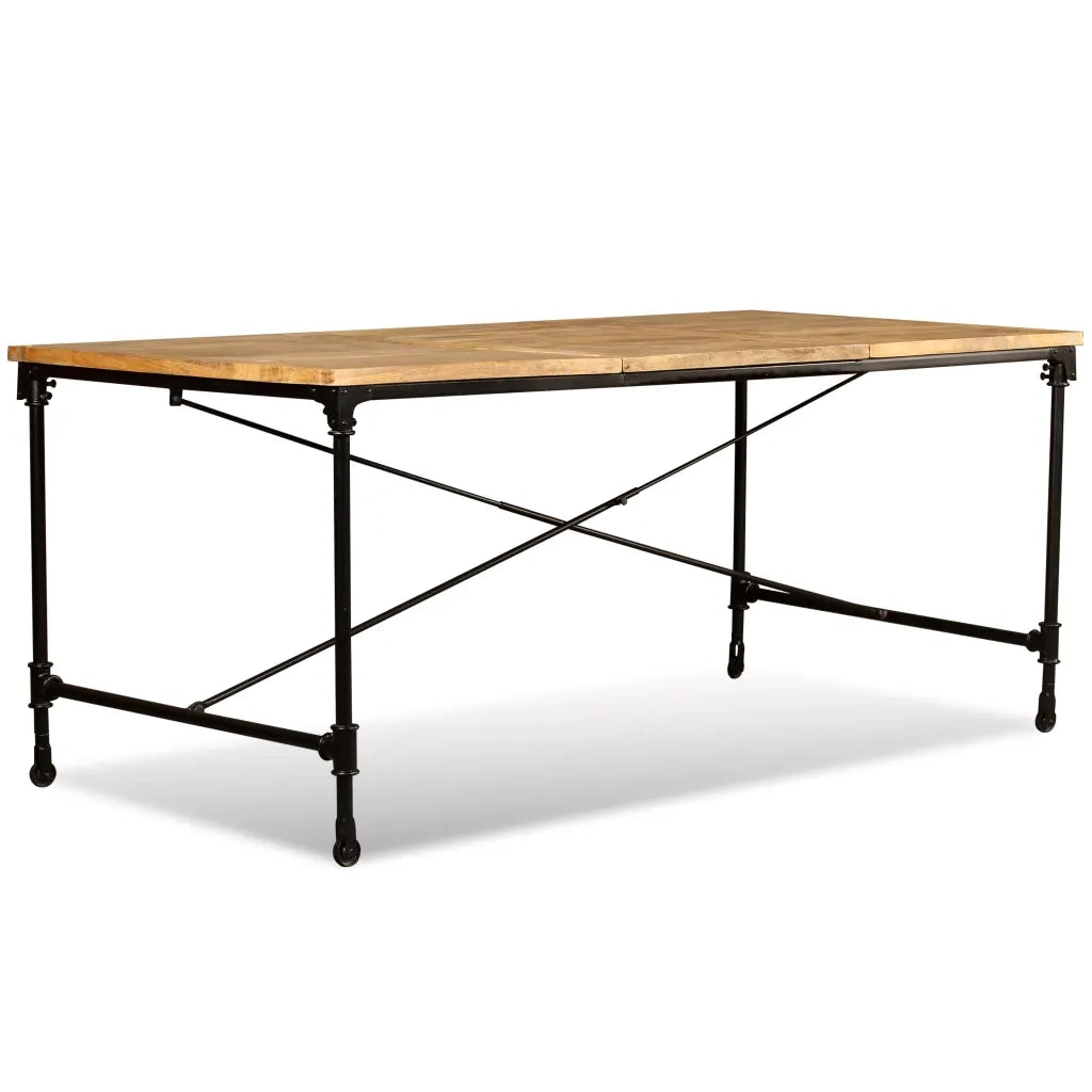 Tavolo da Pranzo in Legno Massello di Mango 180 cm 243993
