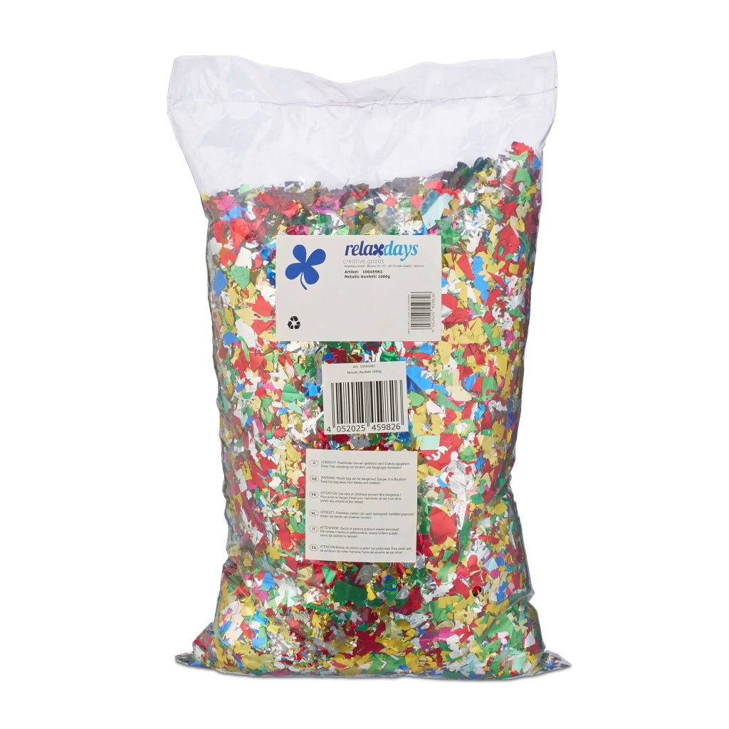 Lotto di coriandoli lucidi decorativi per feste 1 kg in plastica multicolore 13_0013842