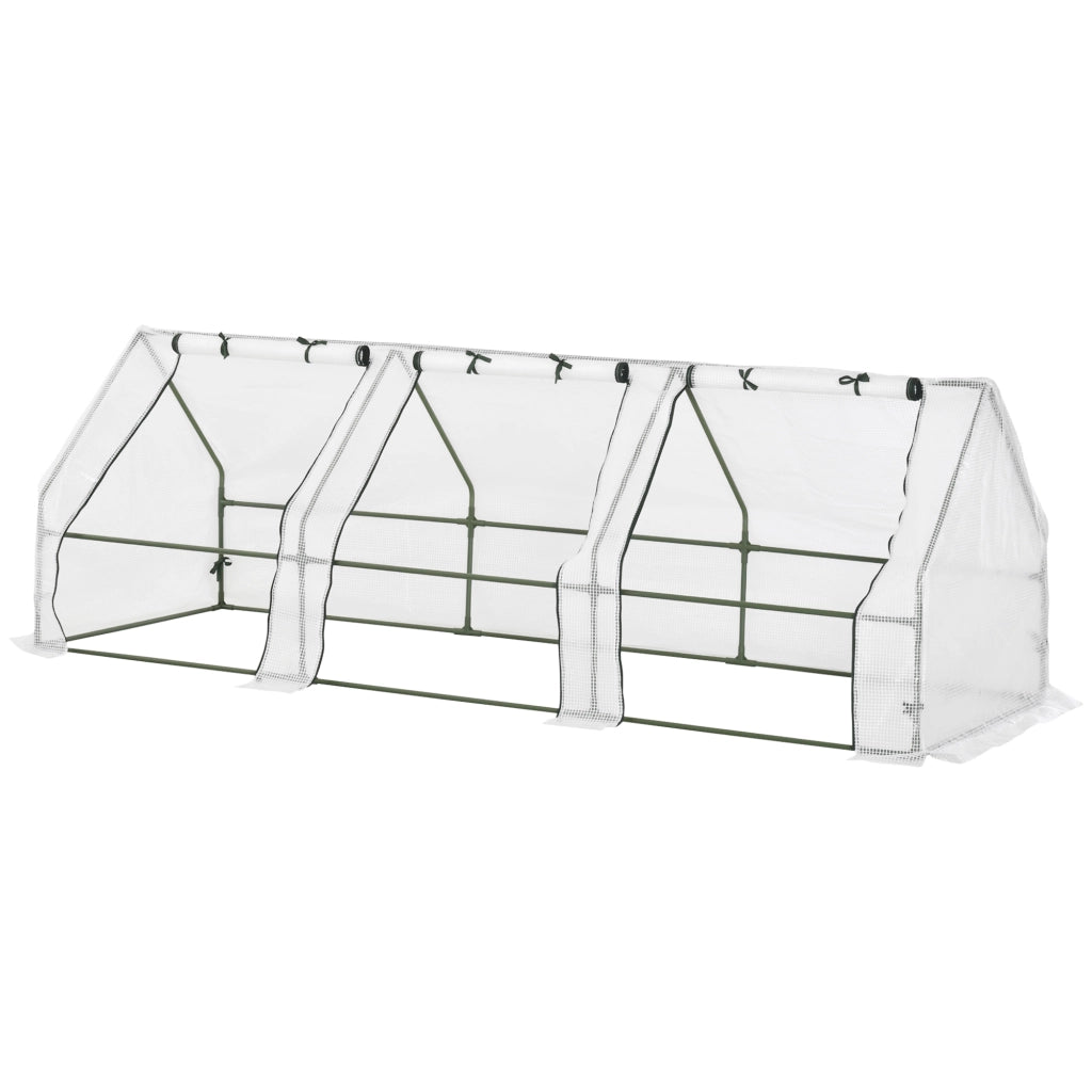 Mini Serra da Giardino ¨C zephmum ¨C 270x90x90 cm Bianco Acero PE