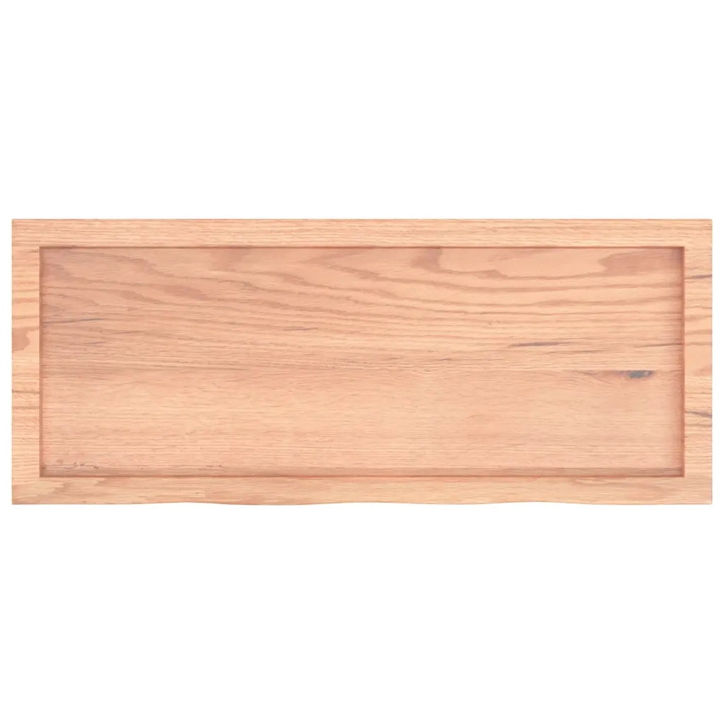 Piano Bagno Marrone 100x40x(2-4) cm Legno Massello Trattato 3156129