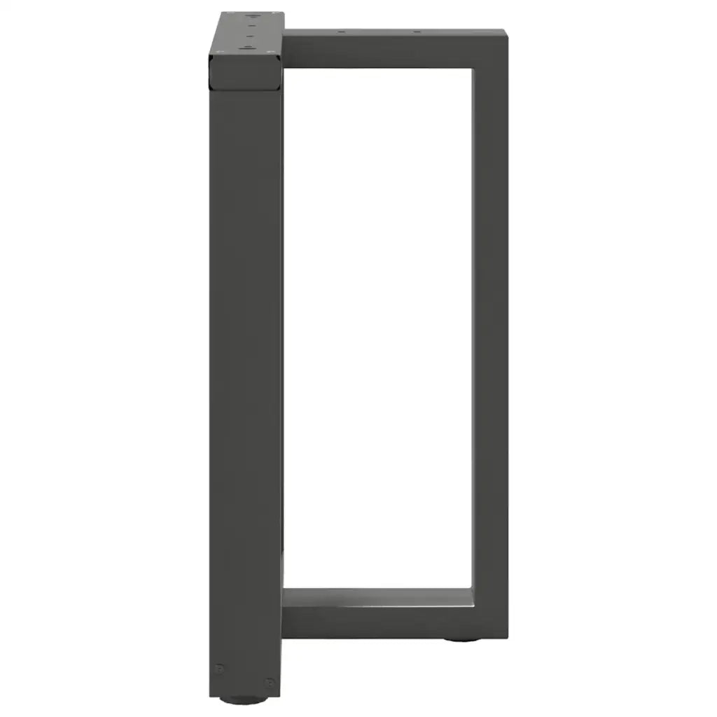Gambe per tavolo da pranzo a forma di T 2 pz Antracite 60x35x(72-73) cm Acciaio 4013054