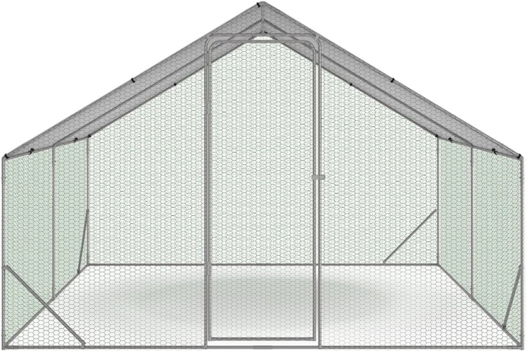Recinto per pollaio 9 m² Parco a rete 3x3 M Acciaio galvanizzato