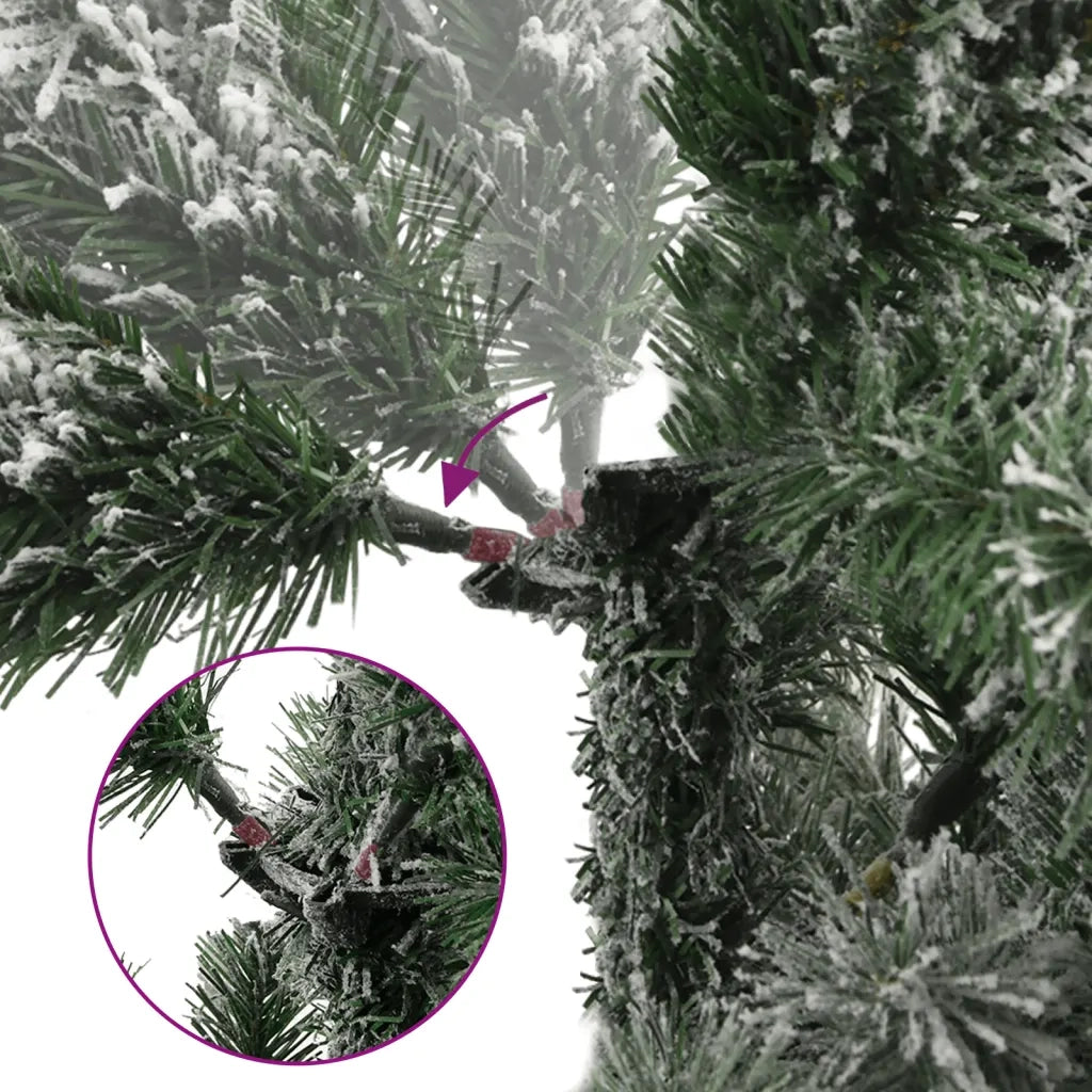 Albero Natale | Decorazioni natalizie Artificiale Incernierato con Neve Fioccata 240 cm